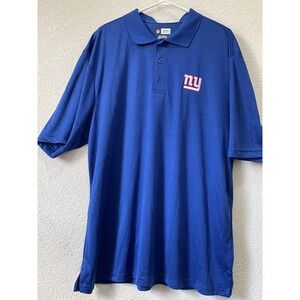 NFL New York Giants Team Apparel Royal Blue Polo Shirt XL Men's‎